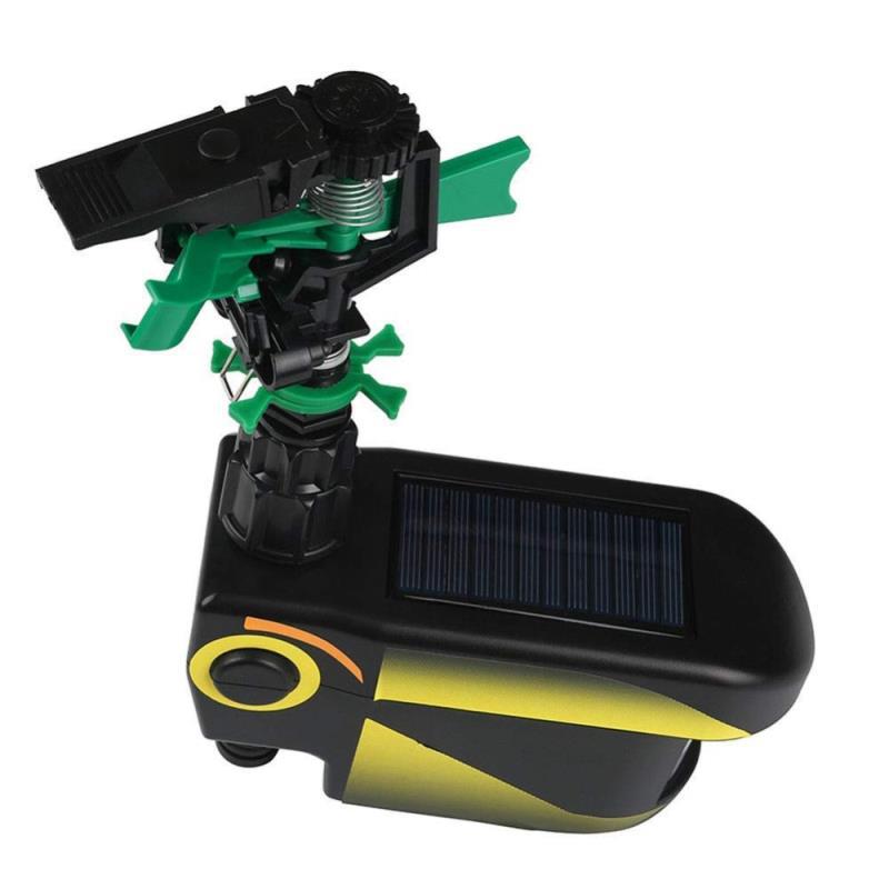 Automatic sensing animal repellent garden sprinkler with motion sensor and water spray stake