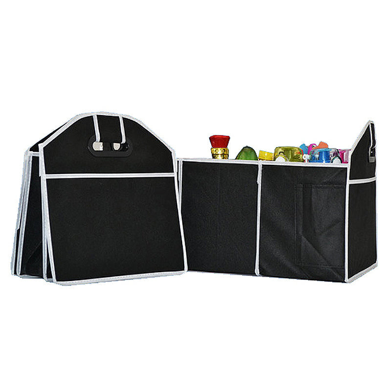 Foldable Oxford car storage box trunk bag with compartments for tools and back seat organization