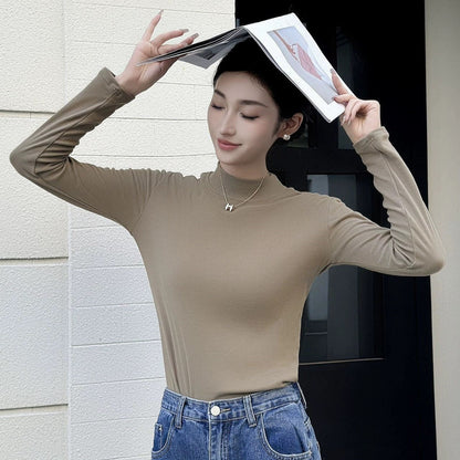 Double-sided brushed knit long-sleeve top in a versatile design by My Store