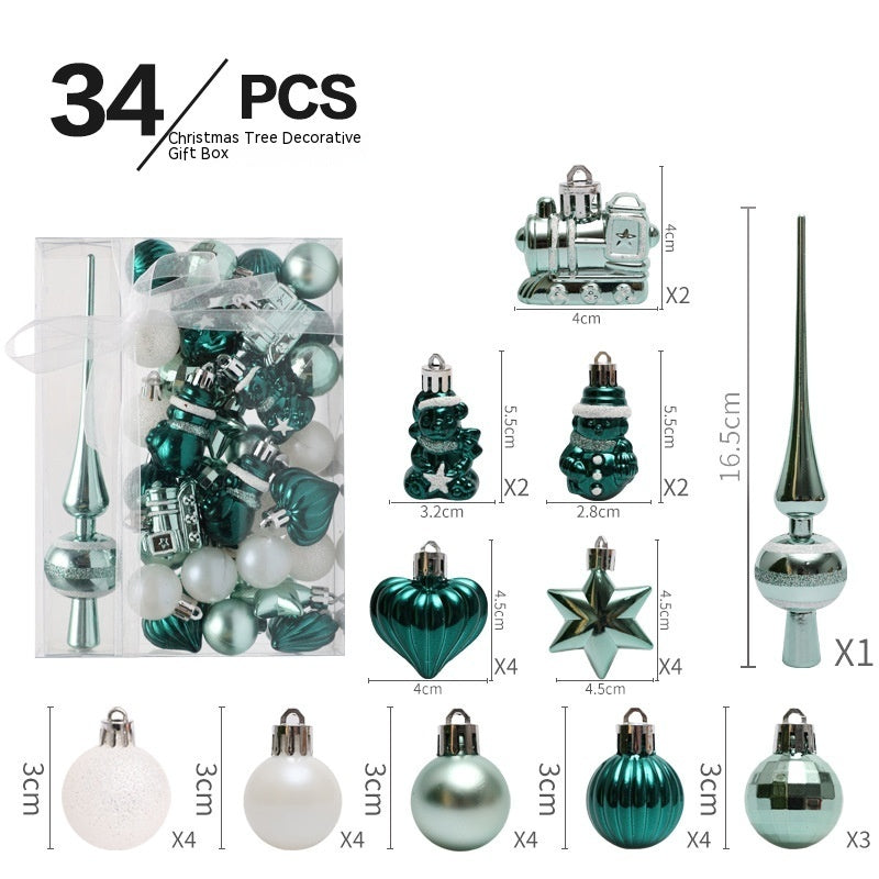 Christmas decorations ball set with colorful Christmas tree pendants ornaments