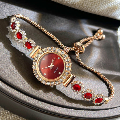 Fashionable quartz watch with pull-out diamond detail on the dial, My Store brand