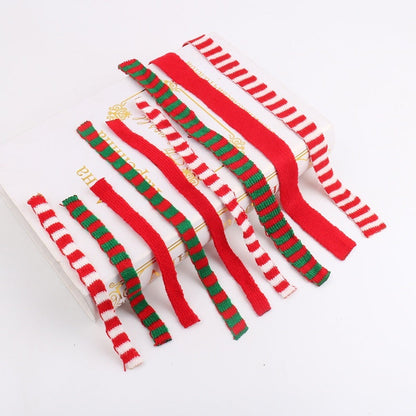 Mini Christmas scarf hat doll decoration with festive red scarf and Santa hat, My Store