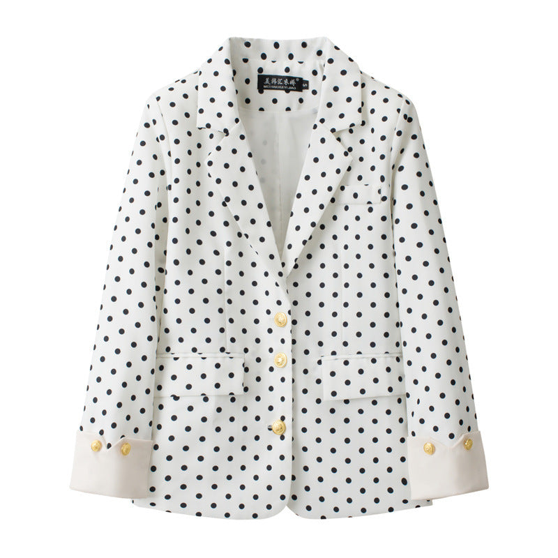 Blue designer-style women’s blazer for casual wear, tailored fit with sophisticated styling