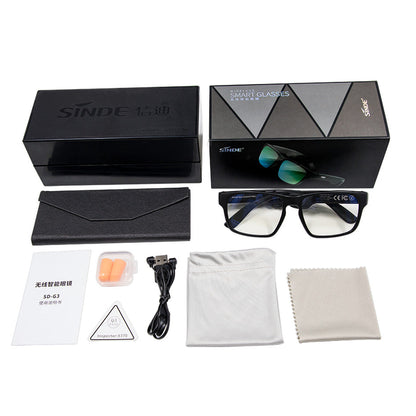 Smart Bluetooth sunglasses with built-in outdoor stereo loudspeaker and multifunctional design