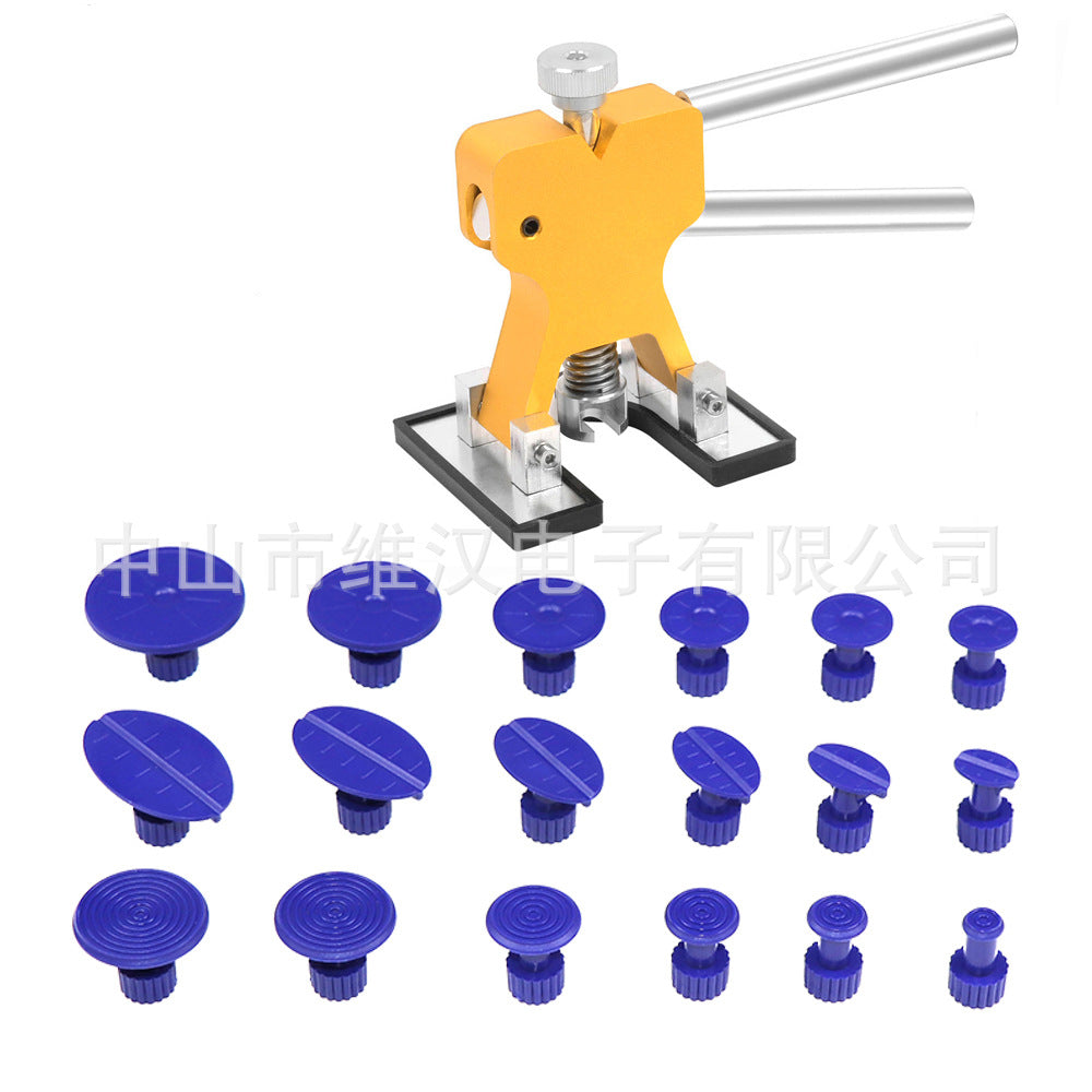 Car dent repair puller tool for removing dents from vehicle body panels