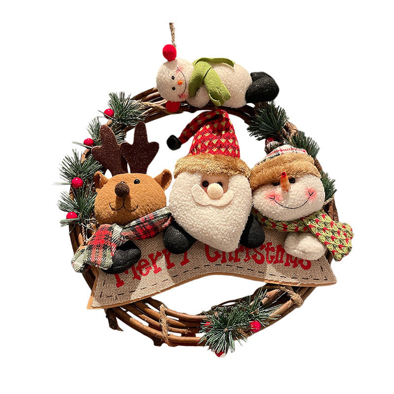 Christmas vine ring decorations pendant in a festive circular design