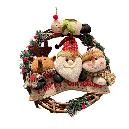 Christmas vine ring decorations pendant in a festive circular design