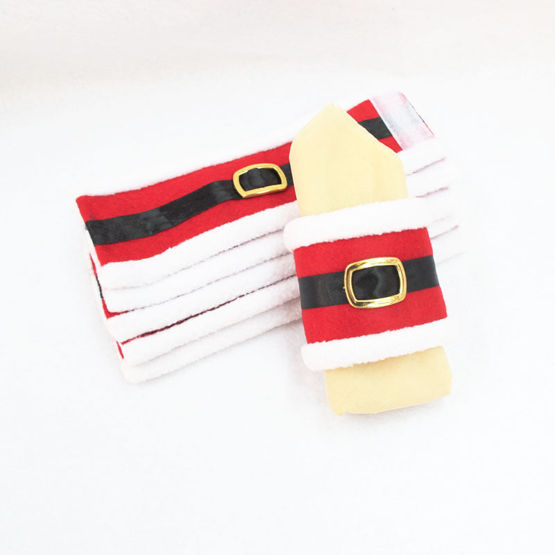 Christmas towel ring decoration with festive holiday design