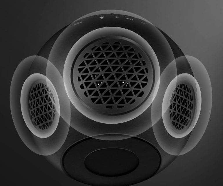 LED seven-color Bluetooth speaker magic ball with multicolor lights, compact round design