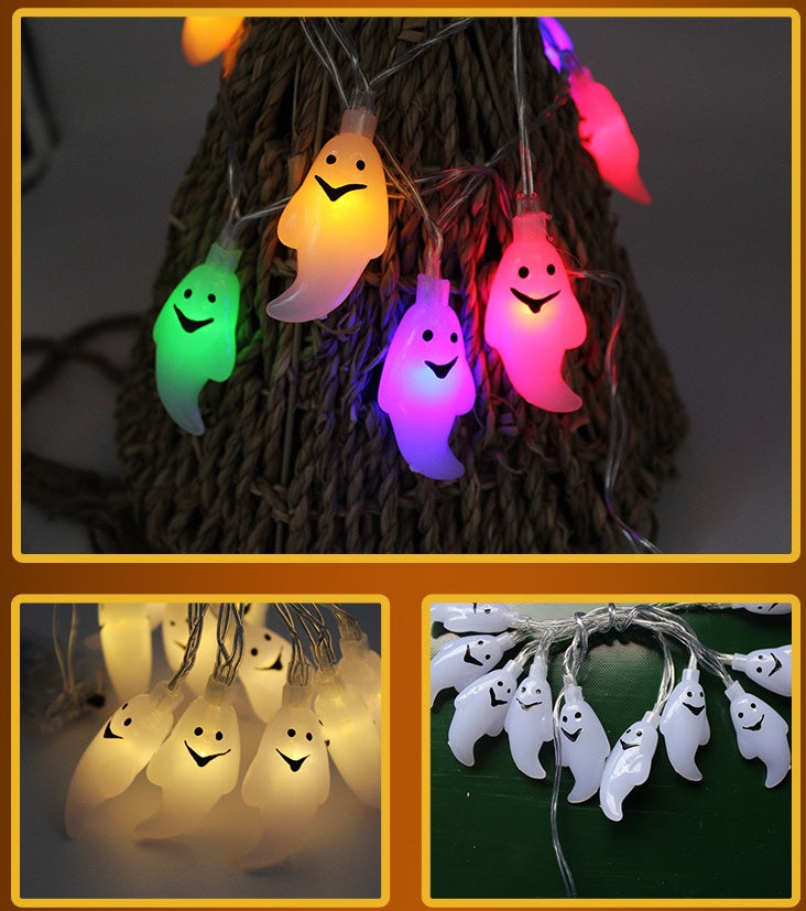 Halloween pumpkin LED string lights lantern decoration with glowing pumpkin lights