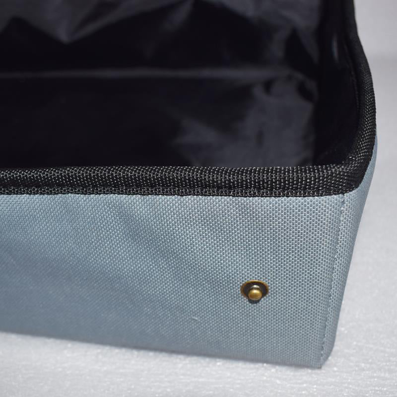 Folding waterproof high-grade cat litter box shown in a compact design