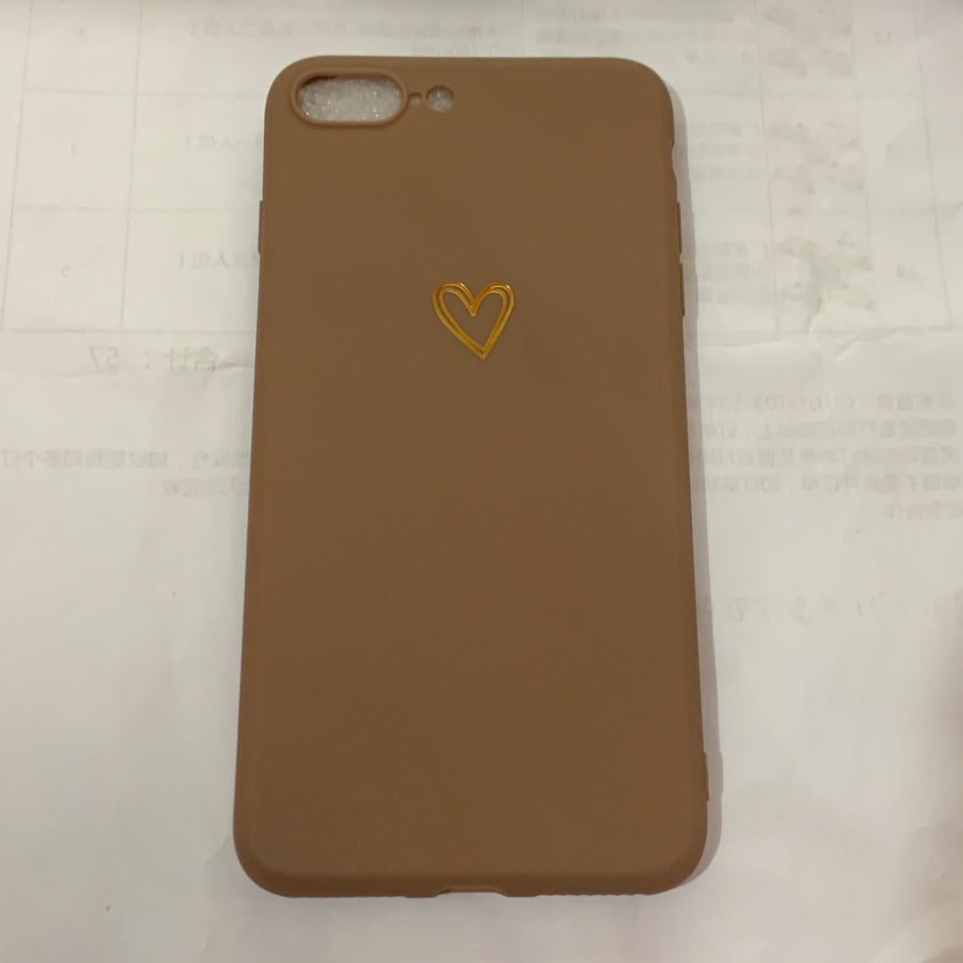 Simple small love iPhone case compatible with Apple, featuring a minimalist heart design