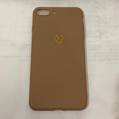 Simple small love iPhone case compatible with Apple, featuring a minimalist heart design