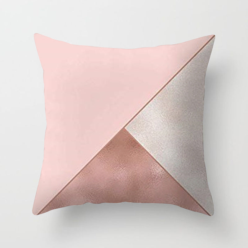 Pink sofa cushion pillowcase with soft fabric and simple design