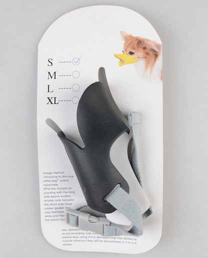 Silicone dog duckbill cover in a flexible, muzzle-style design for pets