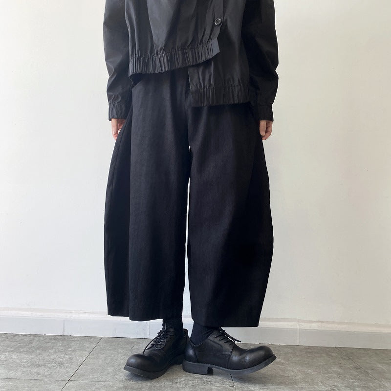 Extra-loose men's cropped wide-leg pants in a relaxed silhouette by My Store