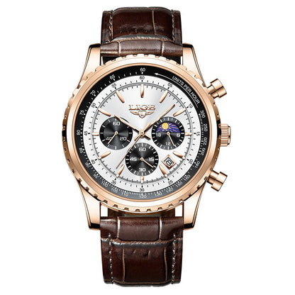 Men's multifunctional waterproof watch with durable design and easy-to-read dial