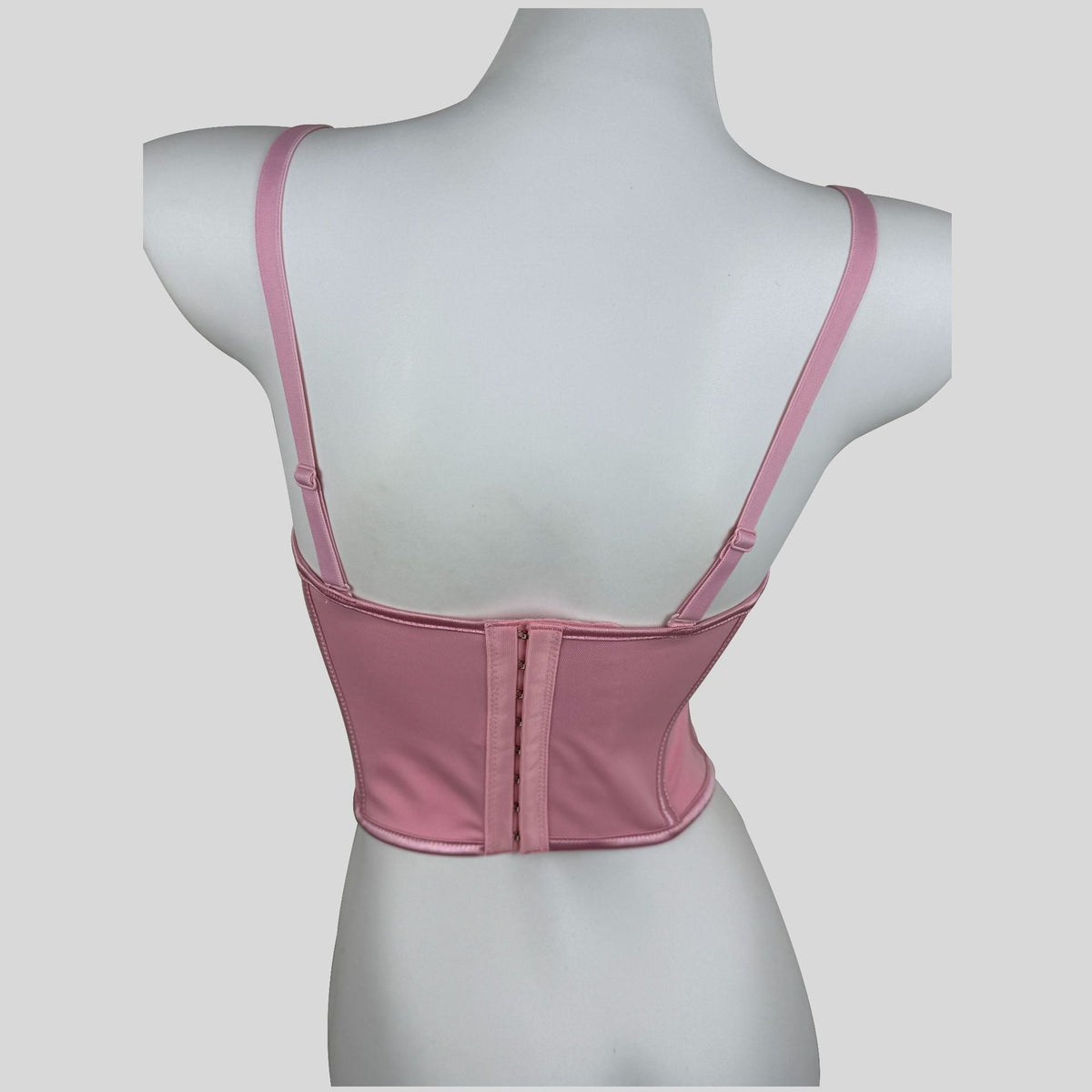 Heavy-duty rhinestone-embellished mesh floral shapewear corset with structured boning and floral detailing