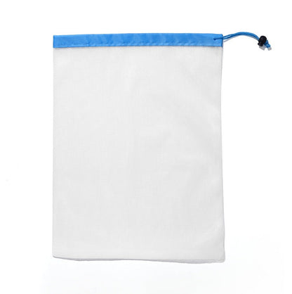 Fruit and vegetable multi-functional splicing beam mouth mesh bag set with drawstring closure