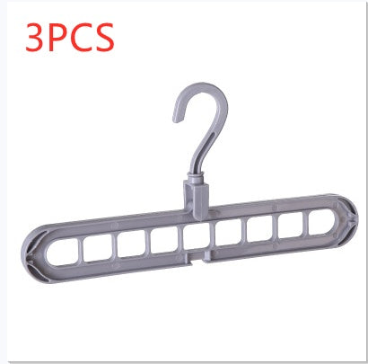 9-hole clothes hanger organizer, space-saving hanger in white plastic, My Store brand