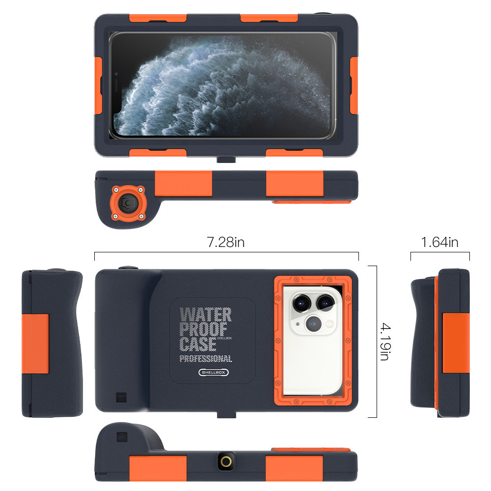 Mobile phone all-inclusive waterproof shell compatible with smartphones, clear protective case with sealed design