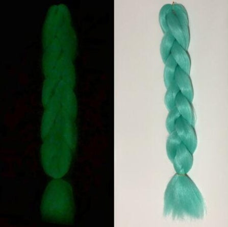 Star Fashion luminous braid hair accessory, glowing braided design in a product photo