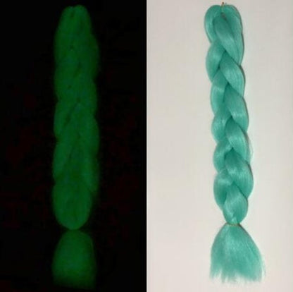 Star Fashion luminous braid hair accessory, glowing braided design in a product photo