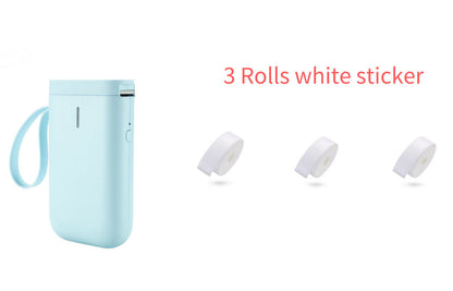 Small portable handheld printer by My Store, compact white design shown from the front