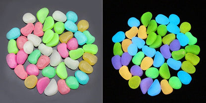 Glow in the dark rocks by My Store, colorful luminous stones for nighttime decoration