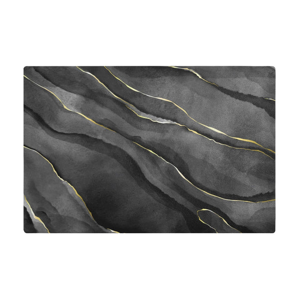 Leather coffee bar mat for countertops, absorbent and dry, with fox design, 18"x12", fits coffee makers and kitchen decor