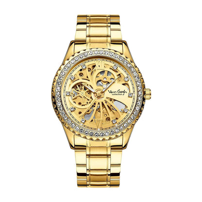 VAN GOGH mechanical movement men's watch with visible intricate dial details