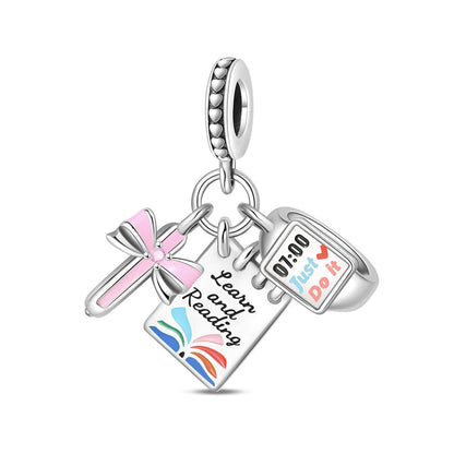 DIY bracelet and necklace accessories set for students, featuring assorted colorful beads and jewelry-making components