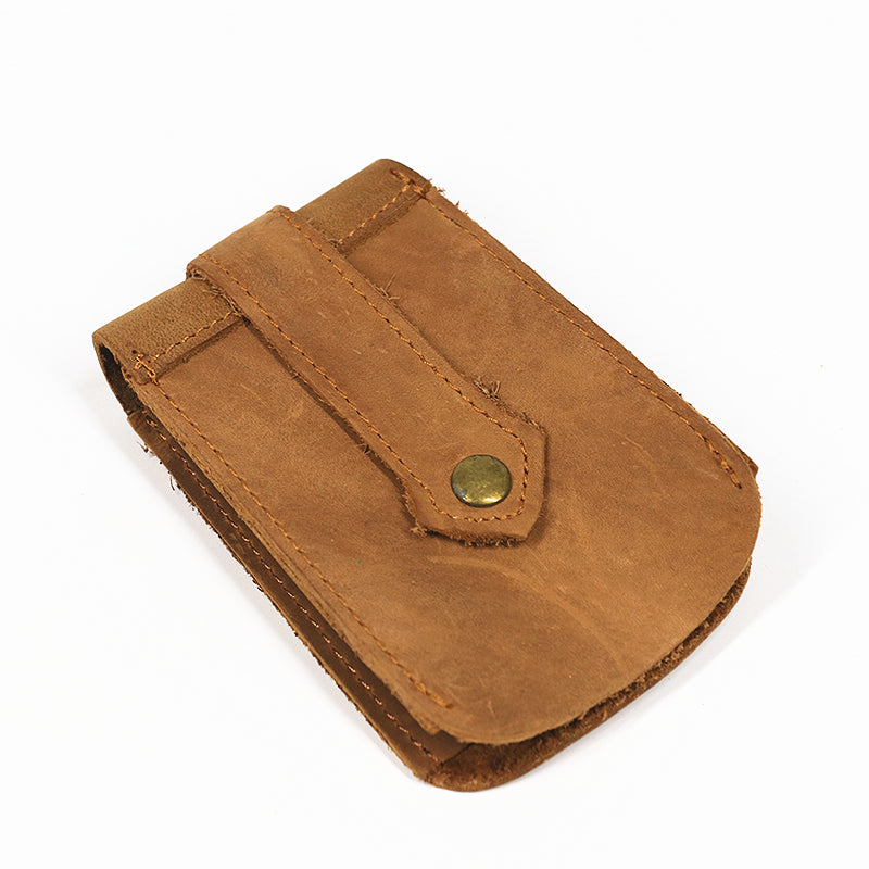 Leather key case by My Store with compact design and secure key ring holder