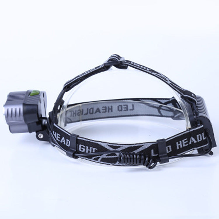 Fixed focus strong light long-range outdoor camping headlamp, head-mounted design in black