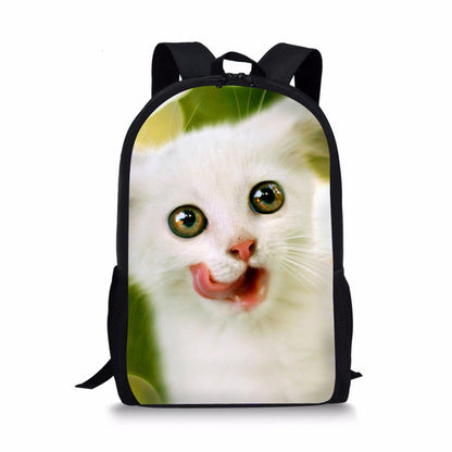 Pug children's backpack for primary school, featuring a cute pug design and adjustable shoulder straps
