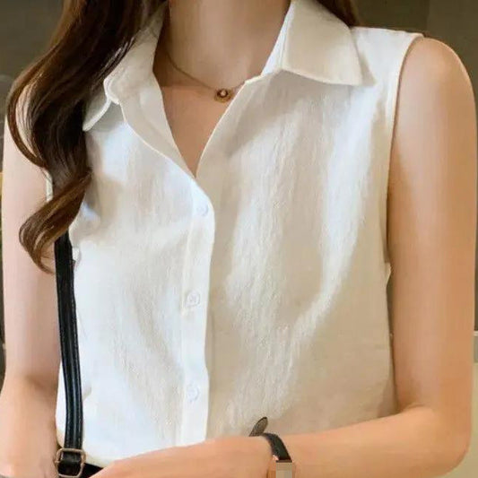 Women's loose western-style bottoming vest top in a casual sleeveless design