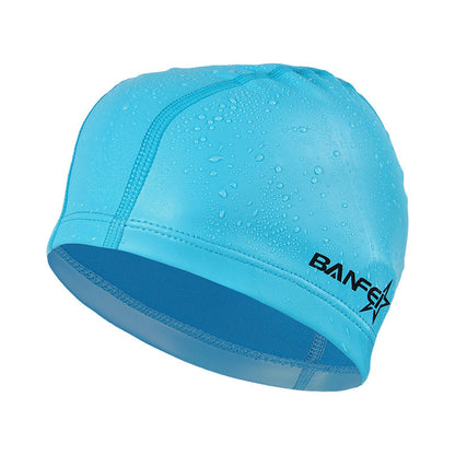 Waterproof swimming cap by My Store, shown in a simple design for swim use