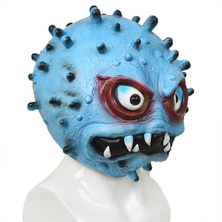 Halloween virus latex headgear mask with detailed viral design