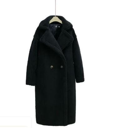 Elegant Long Lamb Cashmere Coat