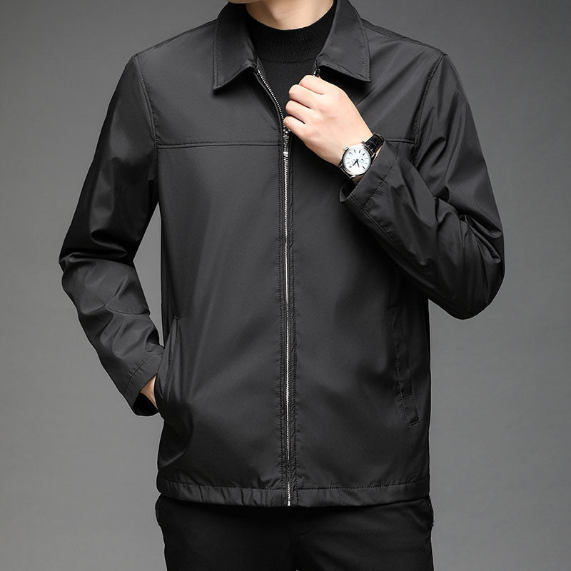 Men's lapel jacket fall winter coat in warm, classic outerwear style