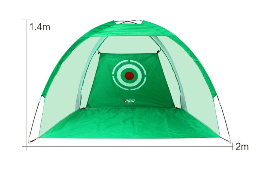 Golf practice net tent hitting cage with mesh enclosure for outdoor garden grassland training