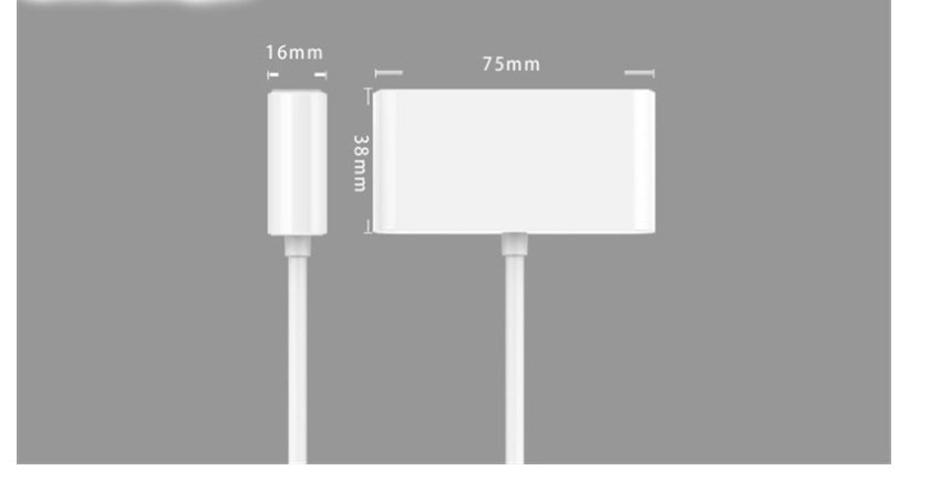Notebook USB splitter hub HD head adapter, compact black design for connecting multiple USB devices
