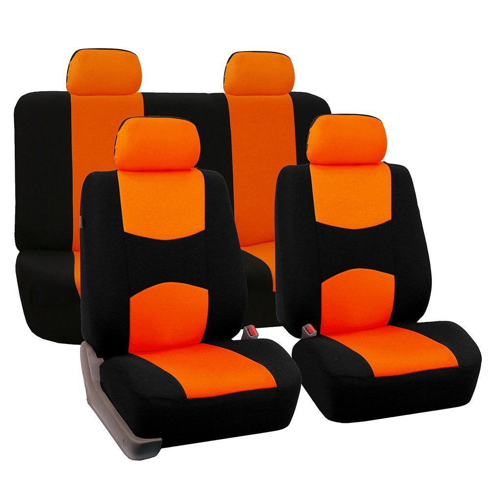 5-seater car seat cover cushion in black, full interior seat protection set