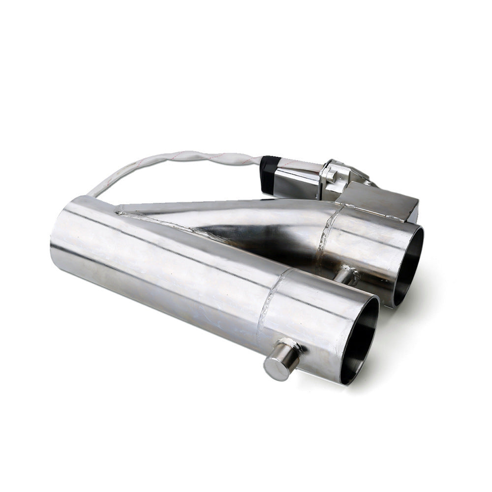 Double-opening automobile modified exhaust pipe integration, stainless steel dual outlet exhaust component