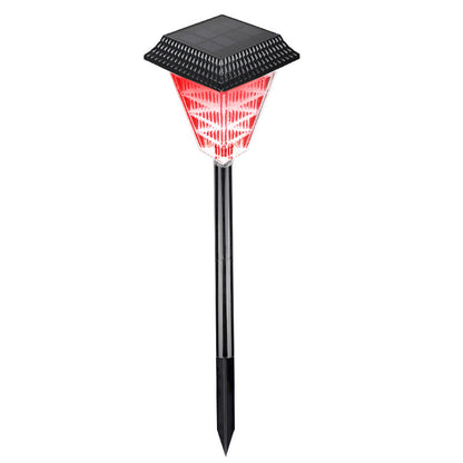 Solar garden light with outdoor stake design, illuminated LED bulb, and durable weather-resistant housing