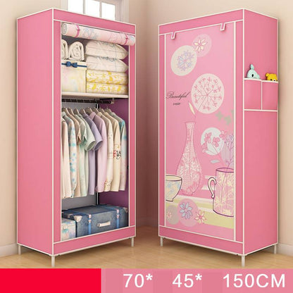 Single dormitory dustproof closed wardrobe in a simple freestanding design