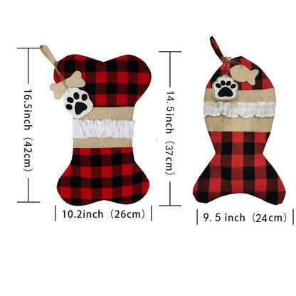 Christmas ornament Christmas socks gift bag with festive holiday design