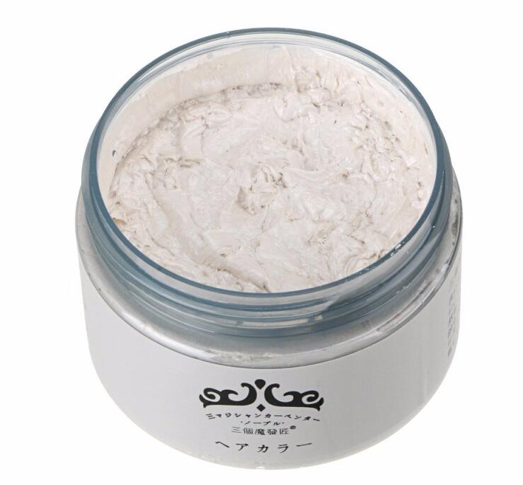 Hair color wax in a jar, shown with a smooth styling texture for temporary hair coloring