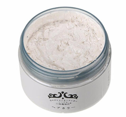 Hair color wax in a jar, shown with a smooth styling texture for temporary hair coloring