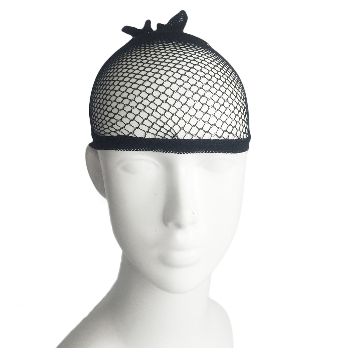 Wig hair net accessory shown flat for securing and styling wigs
